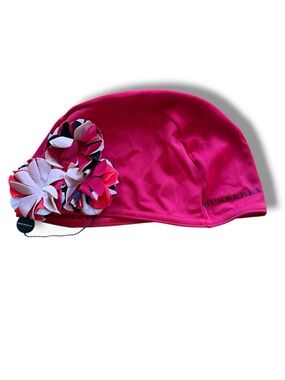 Burberry Red Floral Embellished Swim Cap - Girls - New